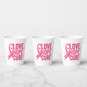 Breast Cancer Awareness Theme Paper Cups