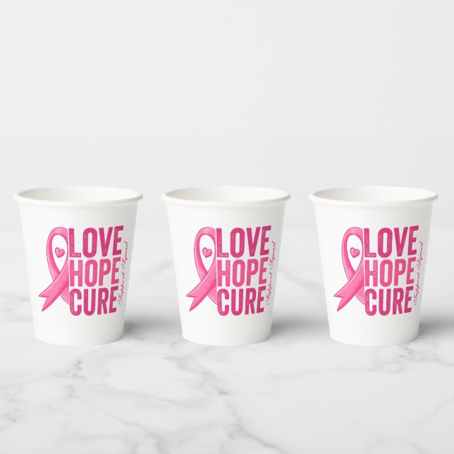 Breast Cancer Awareness Theme Paper Cups (Multi)