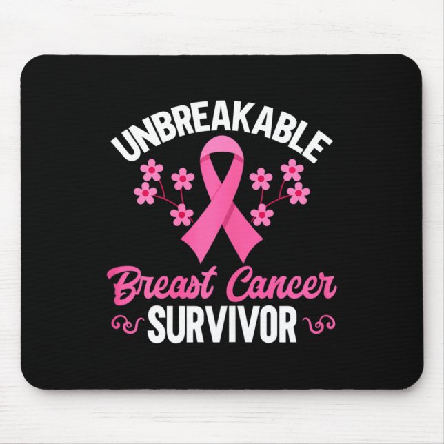 Breast cancer Awareness Unbreakable Breast Cancer  Mouse Mat (Front)