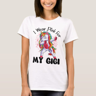 Breast Cancer Awareness Unicorn I Wear Pink For My T-Shirt