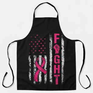 Breast Cancer Awareness USA Flag Apron
