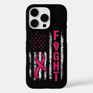 Breast Cancer Awareness USA Flag iPhone 16 Pro Case