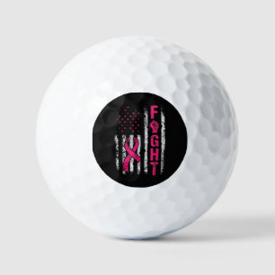 Breast Cancer Awareness USA Flag Golf Balls