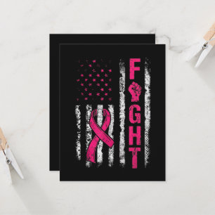 Breast Cancer Awareness USA Flag Invitation