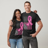 Breast Cancer Awareness USA Flag Pink Shirt,Breast T-Shirt (Unisex)