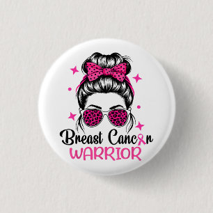 Breast Cancer Awareness Warrior 3 Cm Round Badge