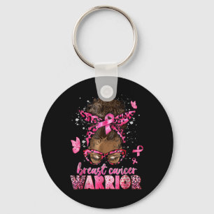 Breast Cancer Awareness Warrior Black Women Melani Key Ring