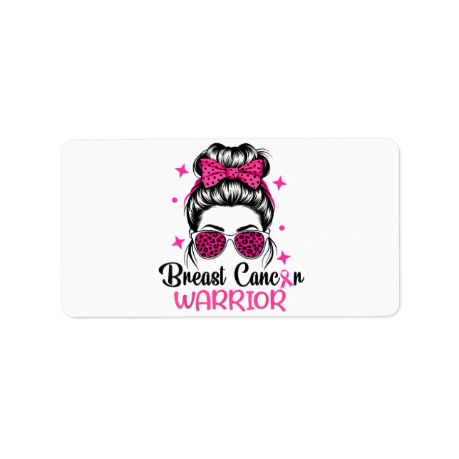 Breast Cancer Awareness Warrior  Label (Front)