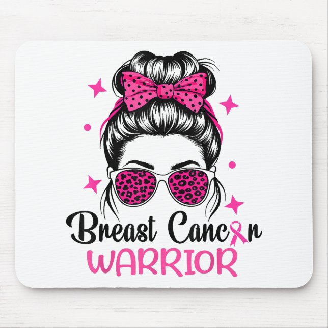 Breast Cancer Awareness Warrior Mouse Mat (Front)