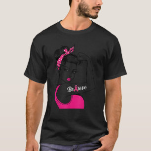 Breast Cancer Awareness Warrior Support Believe Gi T-Shirt