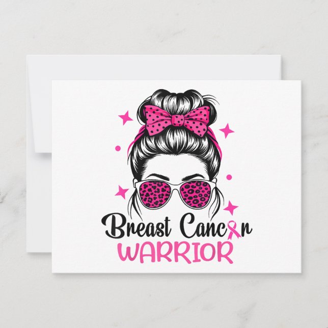 Breast Cancer Awareness Warrior  Thank You Card (Front)