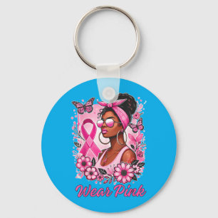 Breast cancer awareness Wear nk African AAAmerican Key Ring
