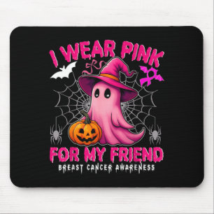 Breast Cancer Awareness Wear Pink For Friend Ghost Mouse Mat