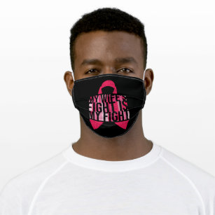 Breast Cancer Awareness Wife Husband Matching Cloth Face Mask