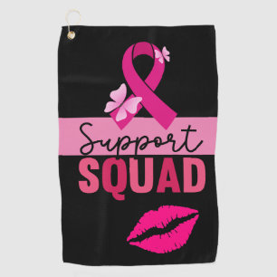 Breast Cancer Awareness with Pink Ribbon  Golf Towel