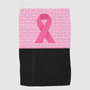Breast Cancer Awareness with Pink Ribbon  Golf Towel