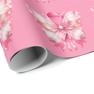 Breast Cancer Awareness with Pink Ribbon Wrapping Paper