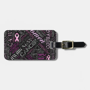Breast Cancer Awareness Word Cloud ID261 Luggage Tag