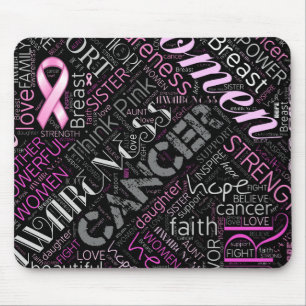 Breast Cancer Awareness Word Cloud ID261 Mouse Mat