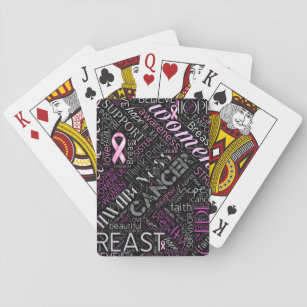 Breast Cancer Awareness Word Cloud ID261 Playing Cards