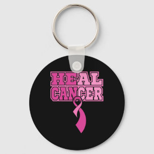 Breast Cancer Awareness World Cancer Day HEAL CANC Key Ring