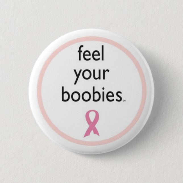breast cancer awarness 6 cm round badge (Front)