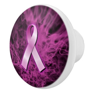 Breast Cancer Awearness Ceramic Knob
