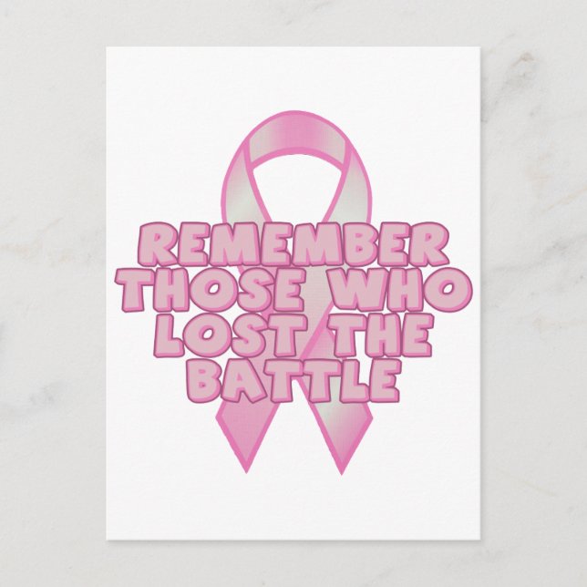 Breast Cancer Battle Postcard (Front)