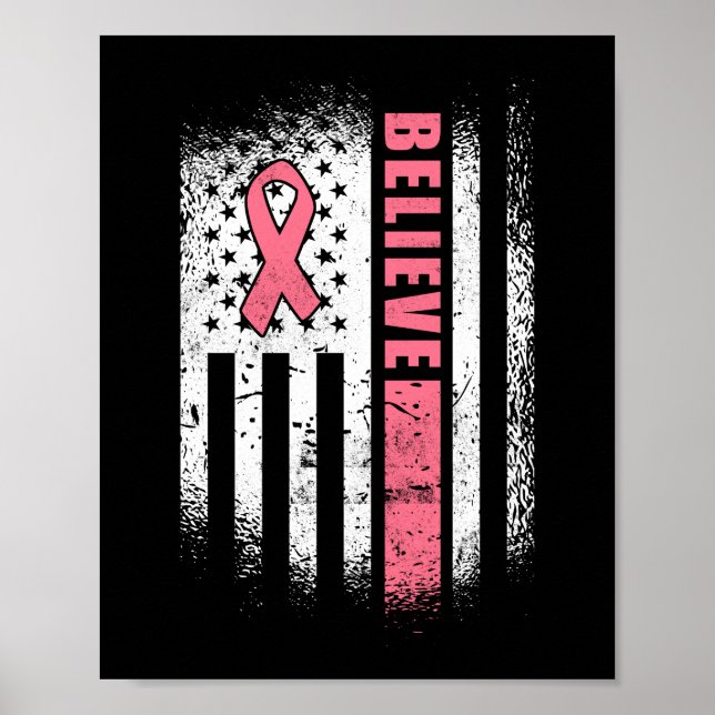 Breast Cancer Believe Breast Cancer Awareness Poster (Front)