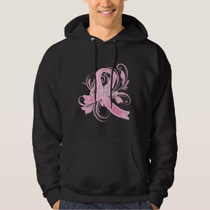 Breast Cancer Believe Flourish Ribbon Hoodie