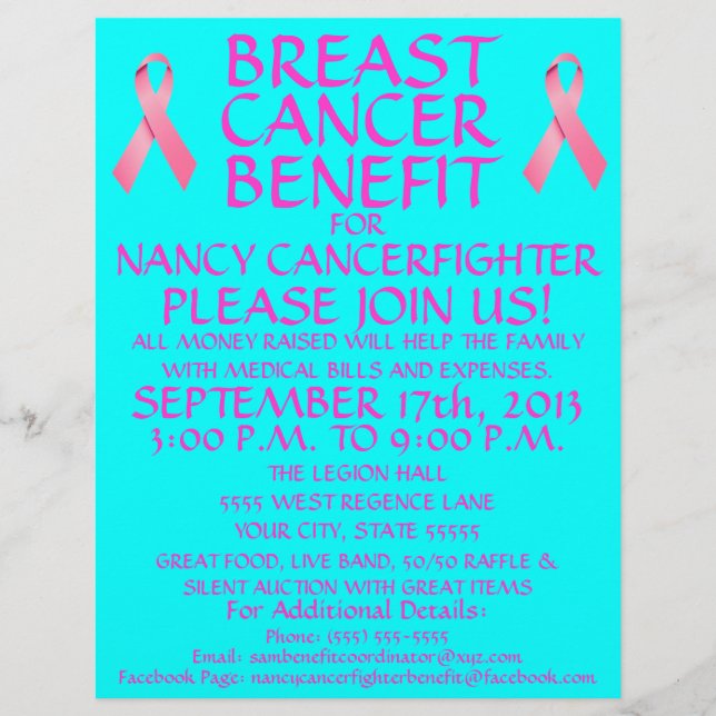 Breast Cancer Benefit Flyer (Front)