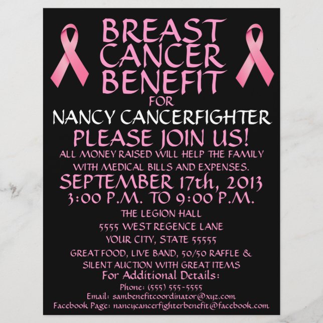 Breast Cancer Benefit Flyer (Front)
