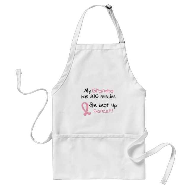 Breast Cancer BIG MUSCLES 1.1 Grandma Standard Apron (Front)