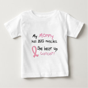 Breast Cancer BIG MUSCLES 1.1 Mummy Baby T-Shirt