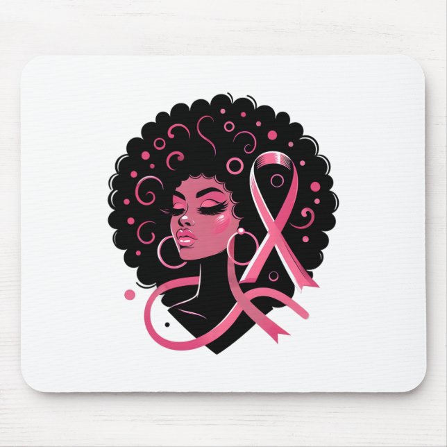 Breast Cancer Black African American Women Support Mouse Mat (Front)