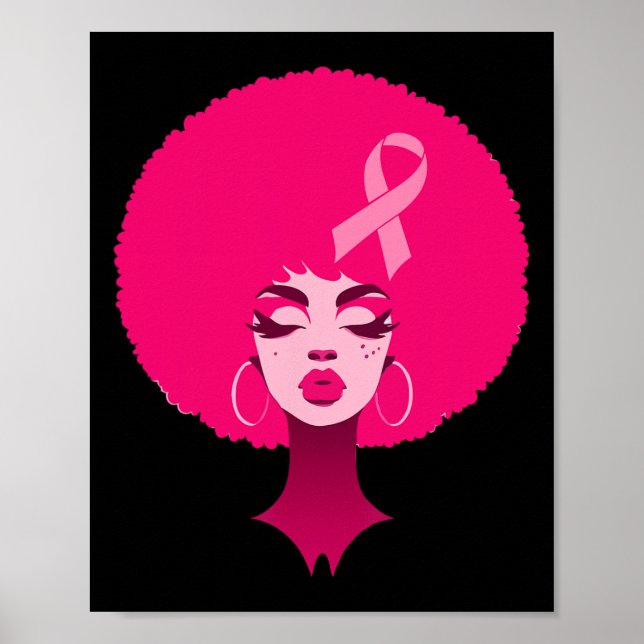 Breast Cancer Black African American Women Support Poster (Front)