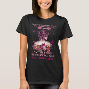 breast cancer butterfly warrior i am the storm T-Shirt