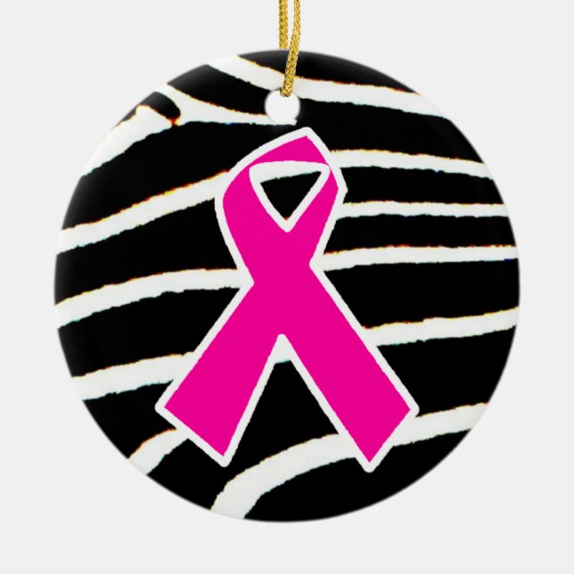 Breast Cancer Ceramic Tree Decoration (Front)