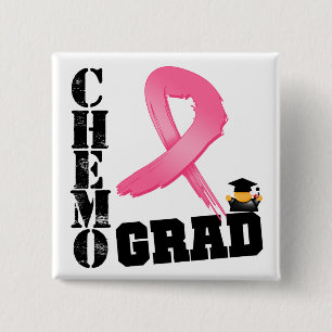 Breast Cancer Chemo Grad 15 Cm Square Badge