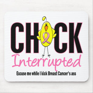 Breast Cancer Chick Interrupted Mouse Mat
