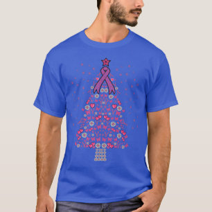 Breast Cancer Christmas Tree Breast Cancer Awarene T-Shirt