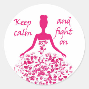 breast cancer classic round sticker