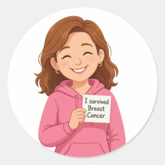 Breast cancer classic round sticker