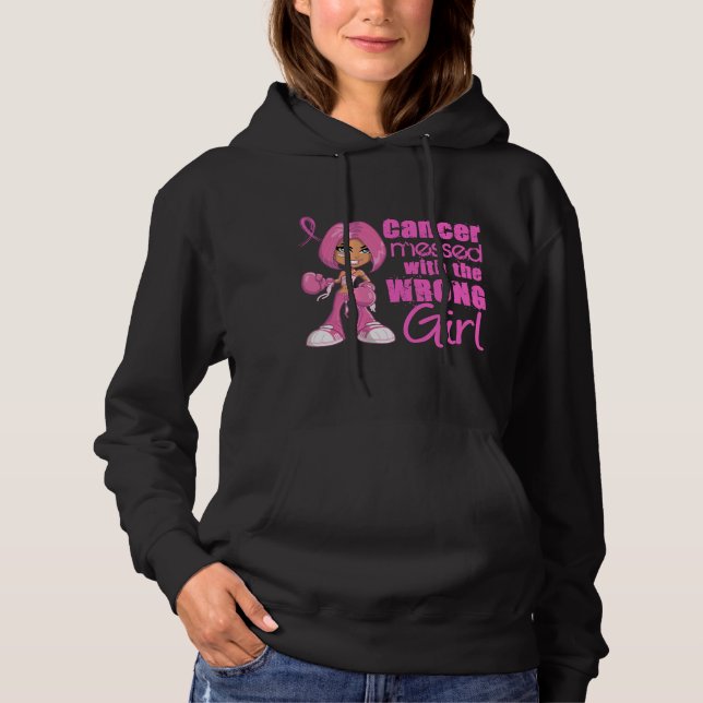 Breast Cancer Combat Girl 1 Hoodie (Front)