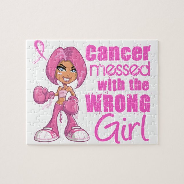Breast Cancer Combat Girl 1 Jigsaw Puzzle (Horizontal)