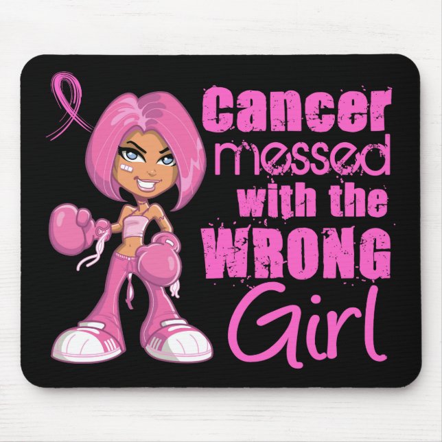 Breast Cancer Combat Girl 1 Mouse Mat (Front)