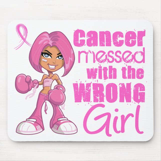 Breast Cancer Combat Girl 1 Mouse Mat (Front)