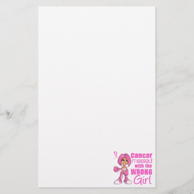 Breast Cancer Combat Girl 1 Stationery (Front)