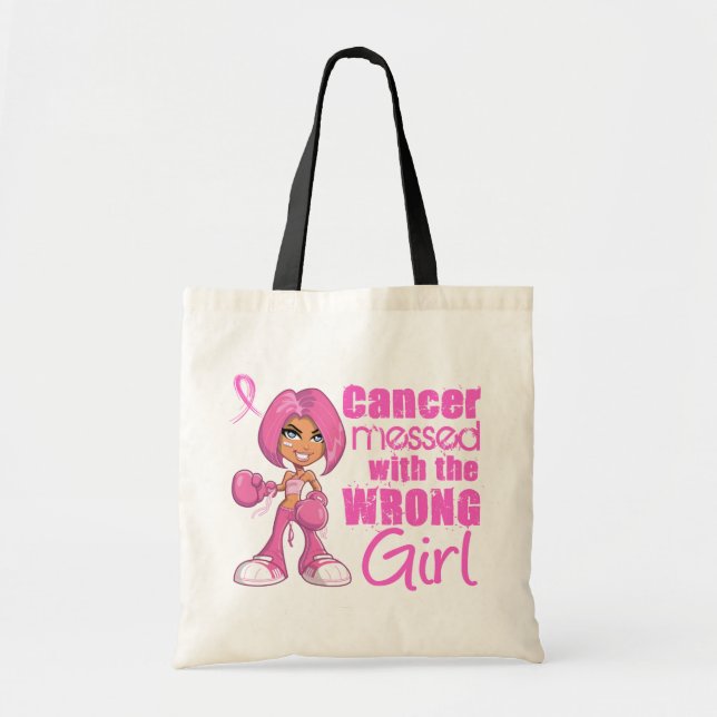 Breast Cancer Combat Girl 1 Tote Bag (Front)