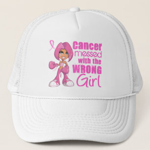 Breast Cancer Combat Girl 1 Trucker Hat